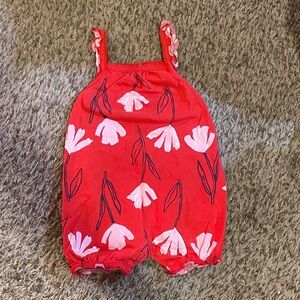 Floral Red Kids Bodysuit